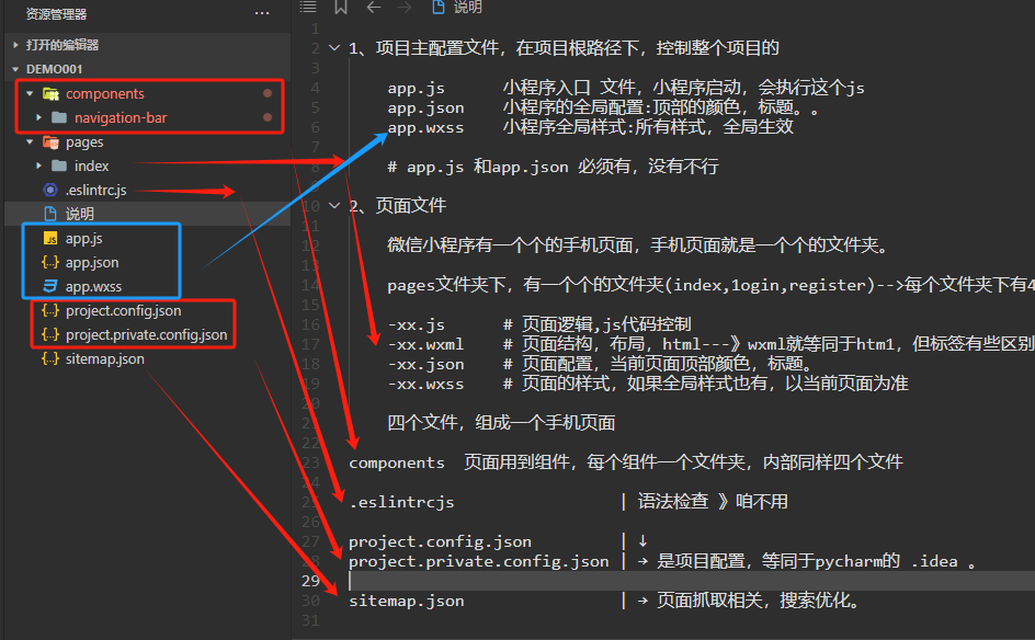 微信小程序文件结构说明